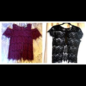 Bundle of 2 lace tops Sz xl juniors. A20
